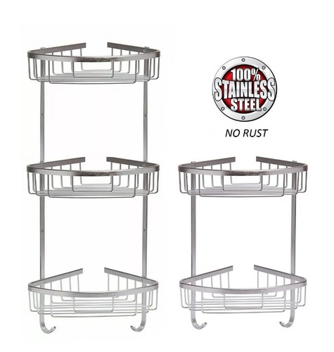Stainless steel corner shower - stainless,