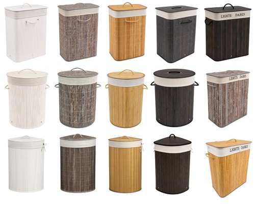 Bamboo laundry basket - bamboo,